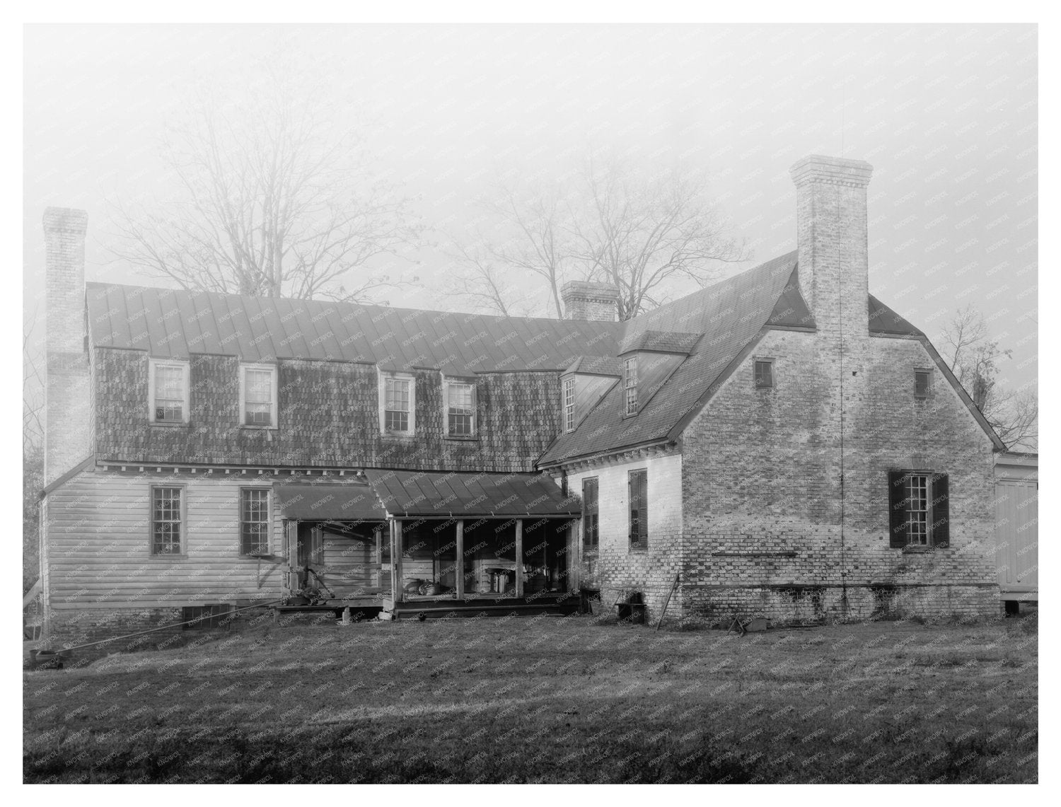 Vintage 1700s Residence in Bowling Green, Virginia, 20th Cen