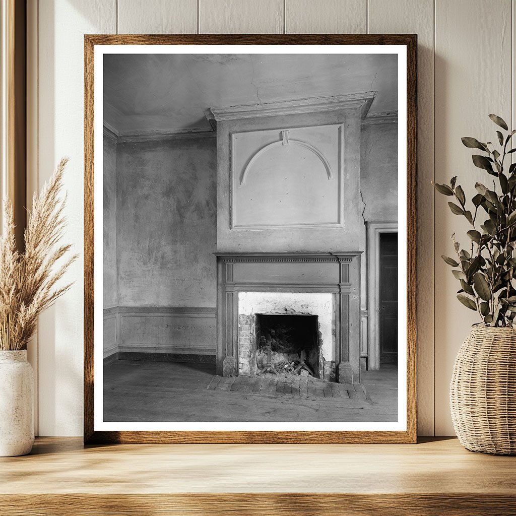 Vintage Fireplace Interior in Bowling Green, VA, 20th Centur