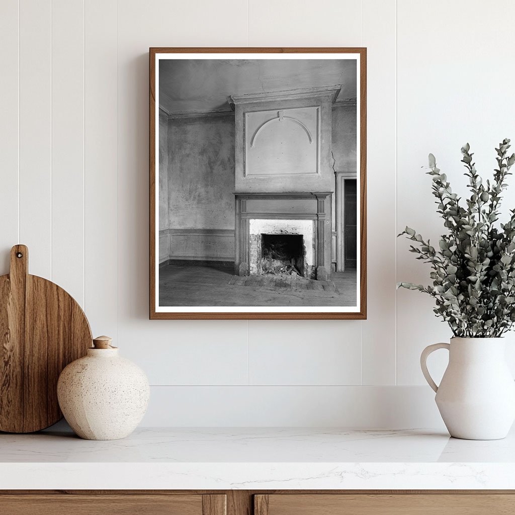 Vintage Fireplace Interior in Bowling Green, VA, 20th Centur