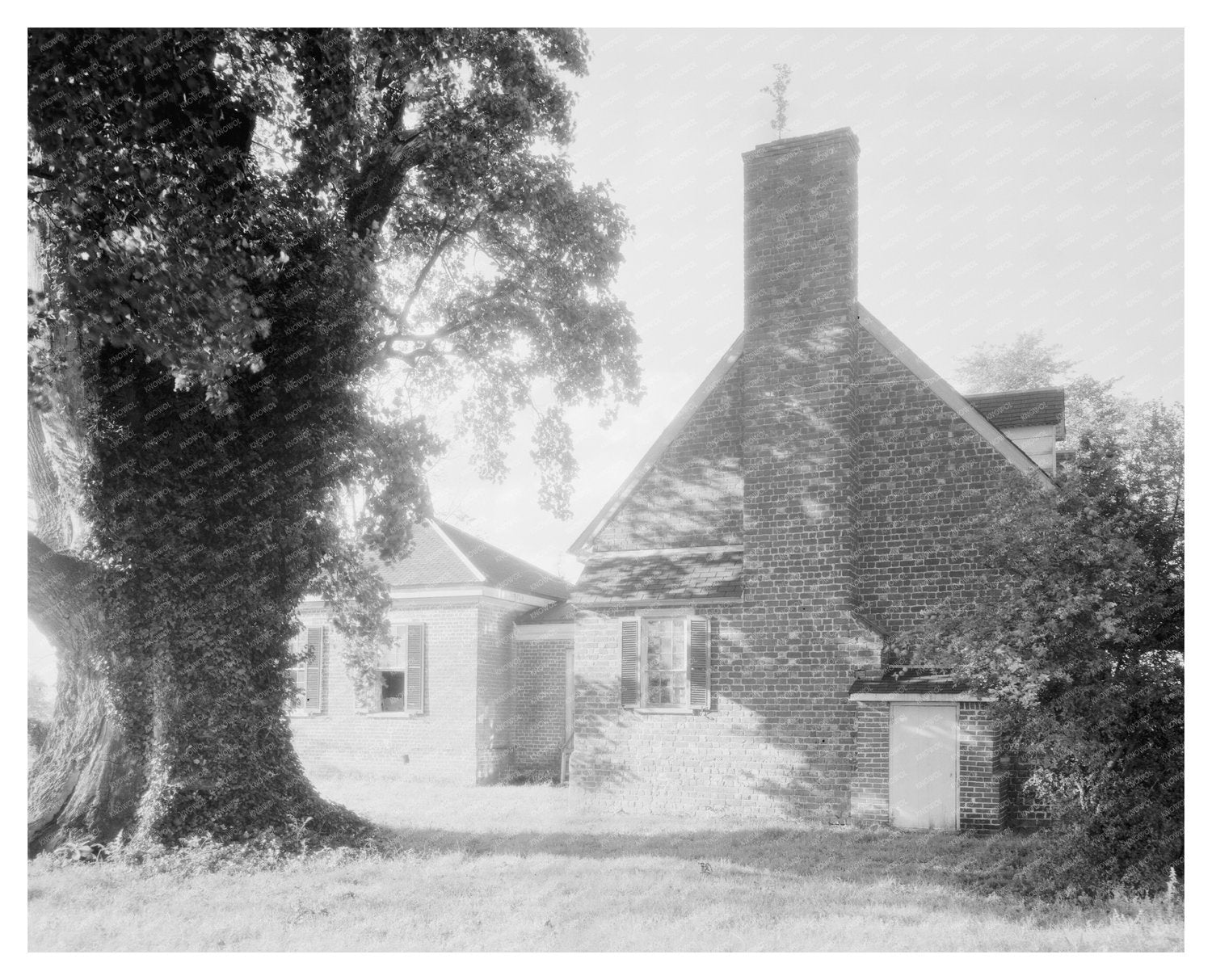 Vintage Architectural Photo of Charles City, VA 1953