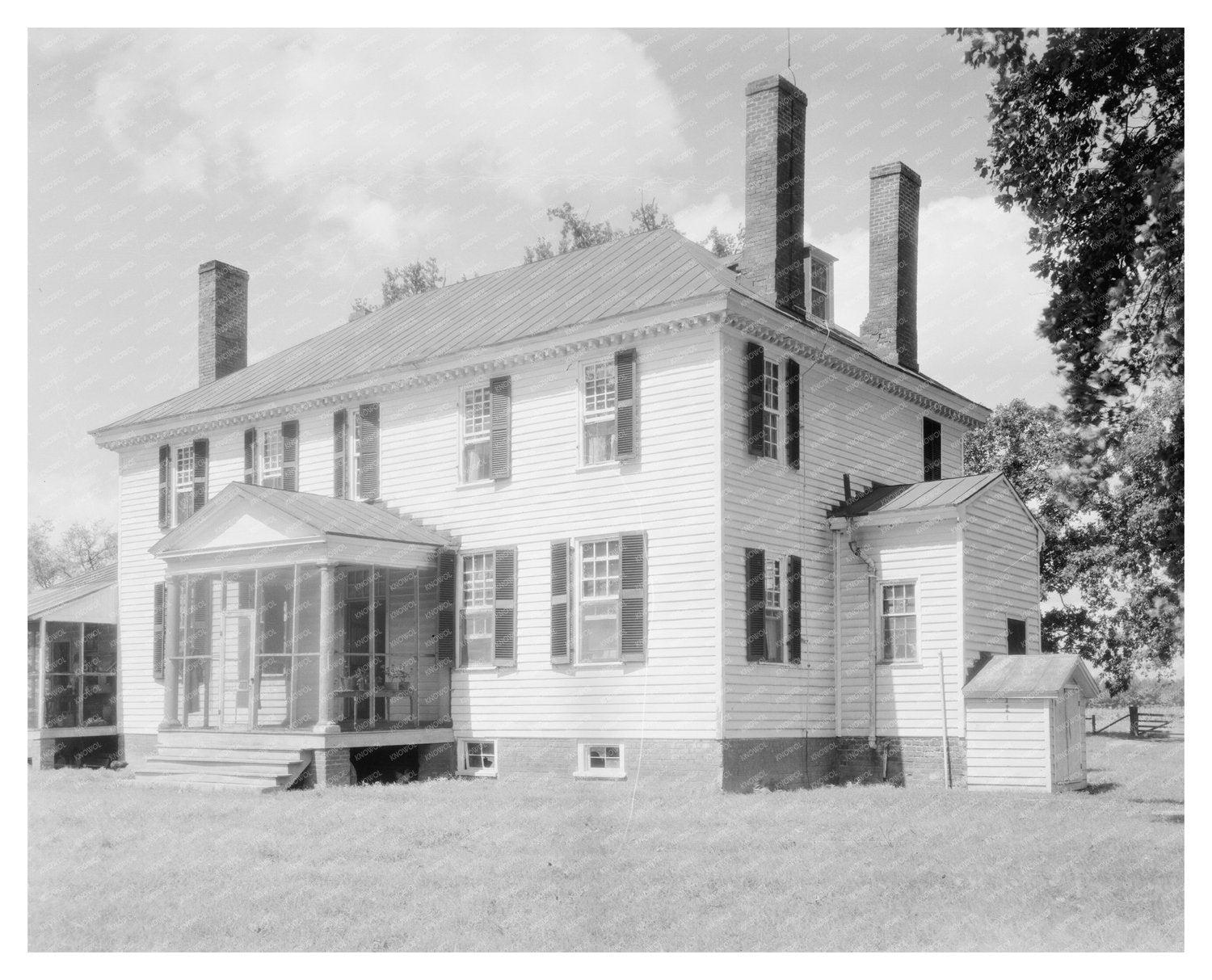 Weyanoke Building, Charles City VA, 1740 Vintage Photo
