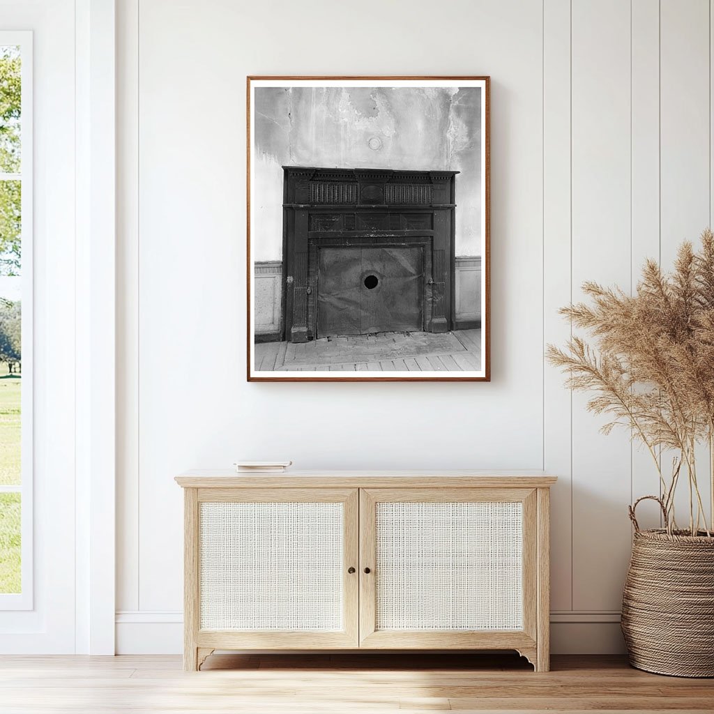 Vintage Fireplace Photo, Chesterfield VA, Early 20th Century