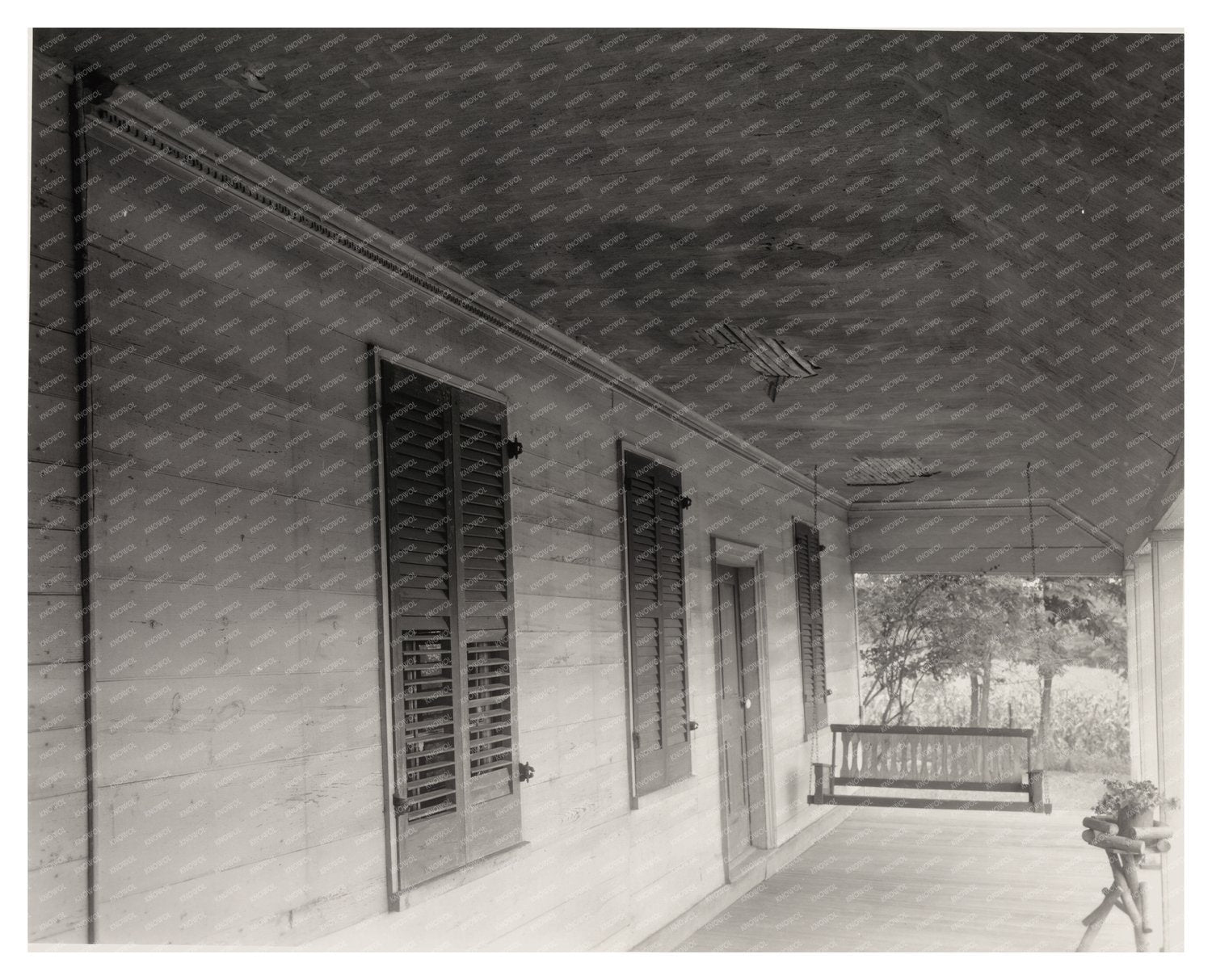 Clarke County, VA Vintage Porch Scene, Early 1900s