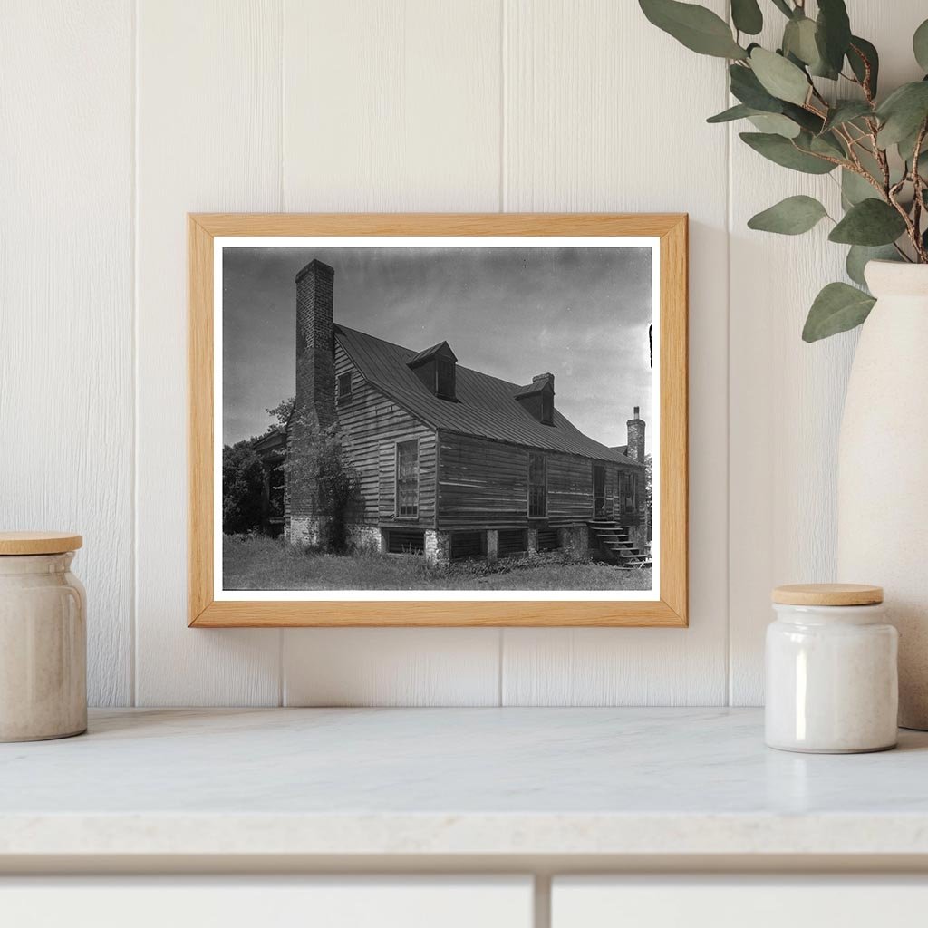 Vintage Wooden Building in Blandfields, VA, 1953
