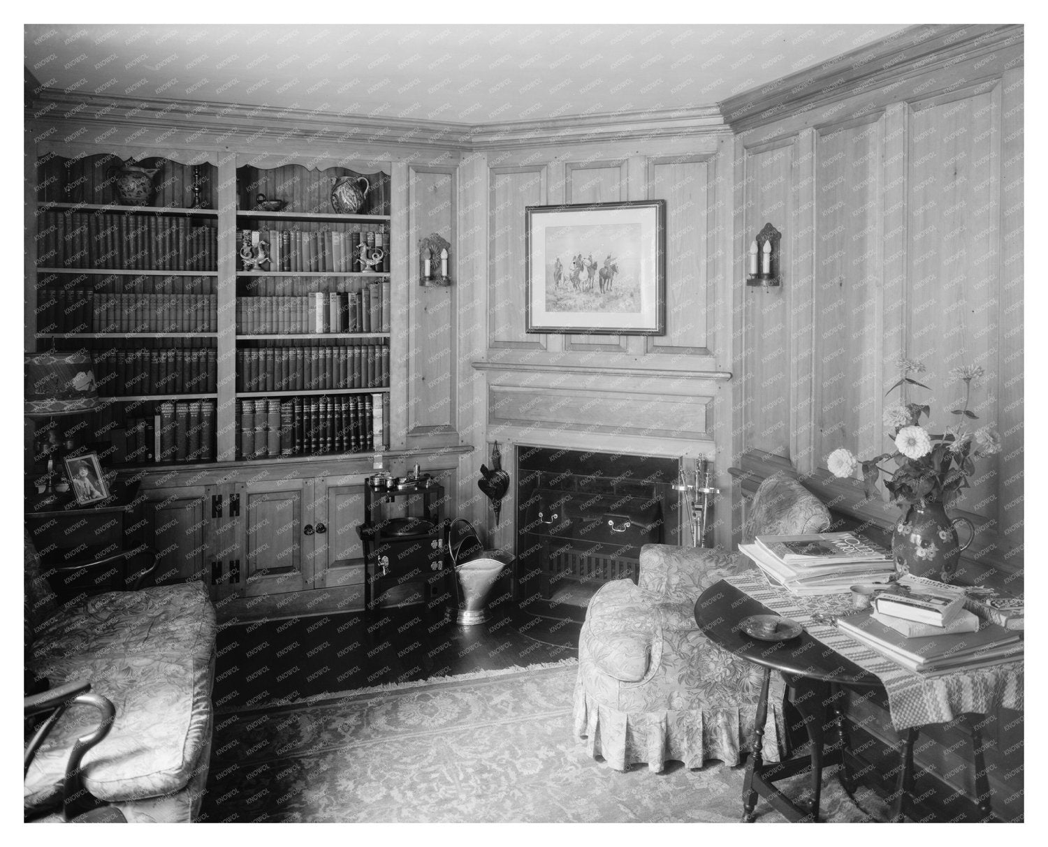 Vintage Interior Photo, Mt. Vernon, Fairfax, VA, 1900s