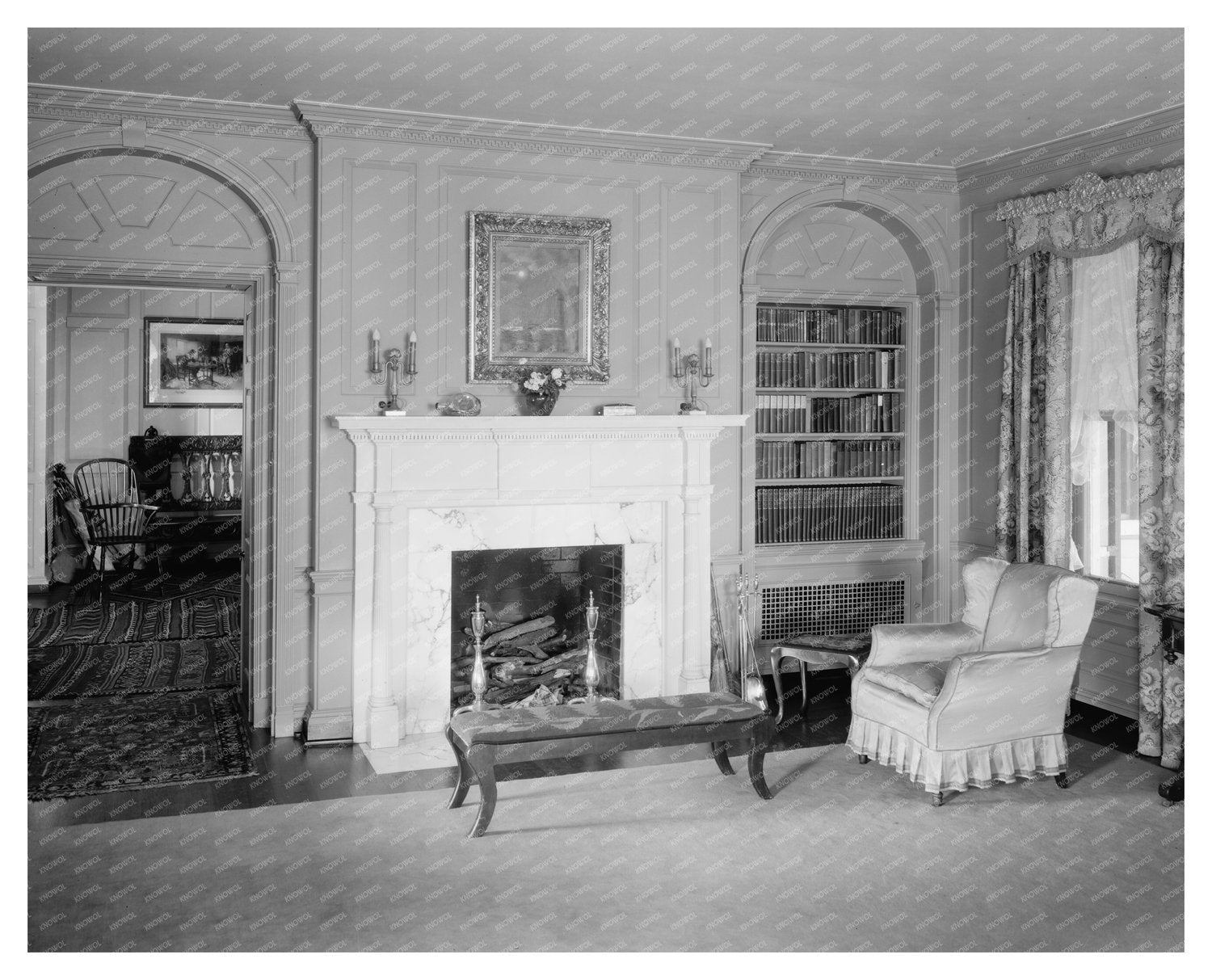 Interior Scene from Mt. Vernon, Fairfax County, VA 1900s