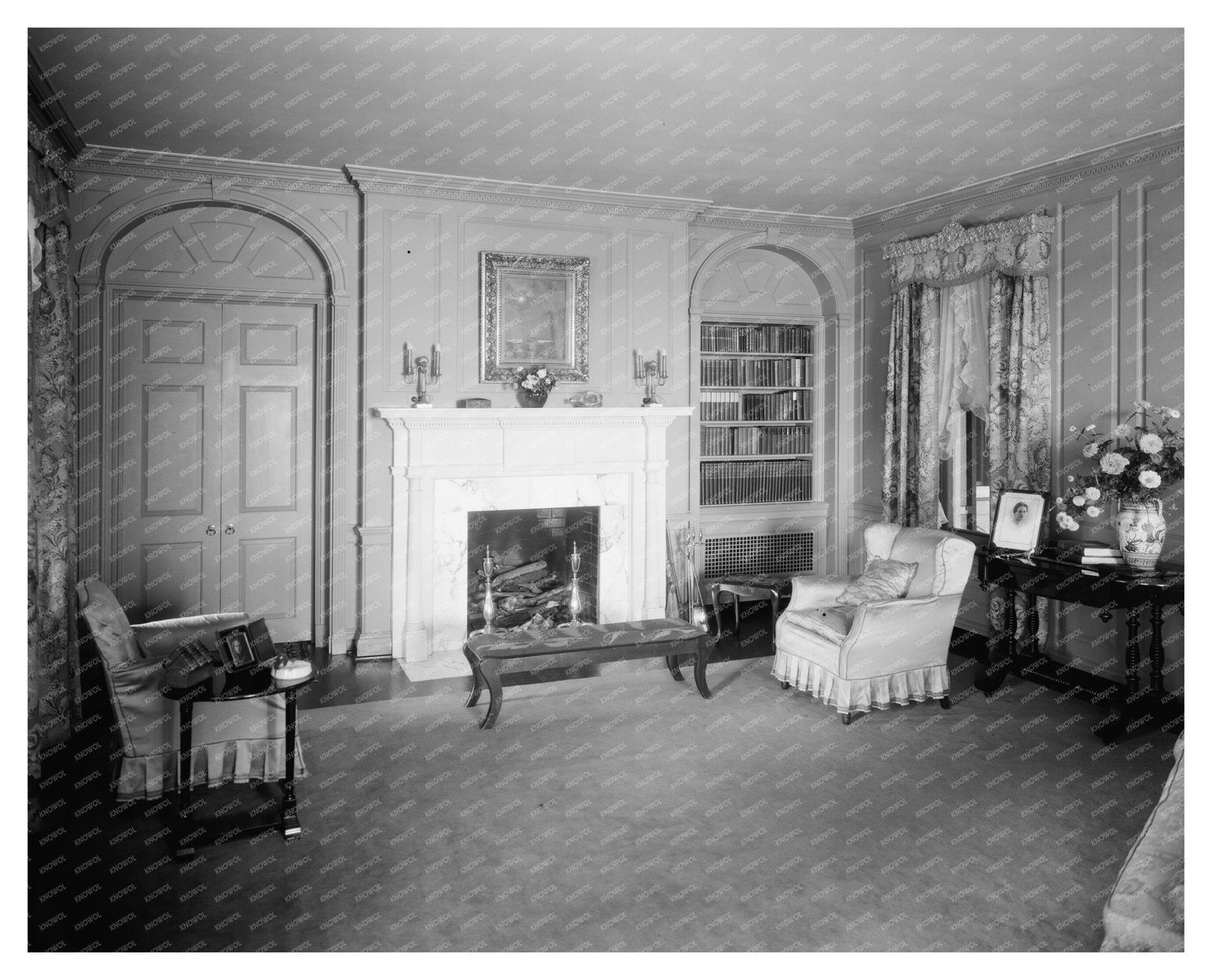 Interior Scene, Mt. Vernon, Fairfax County, VA, 1900s