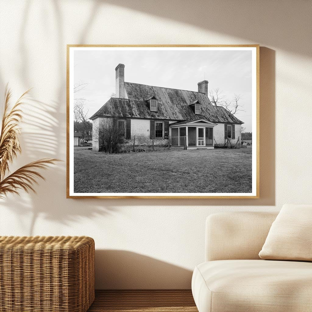 Vintage Photograph of 1700s Building in White Marsh, VA