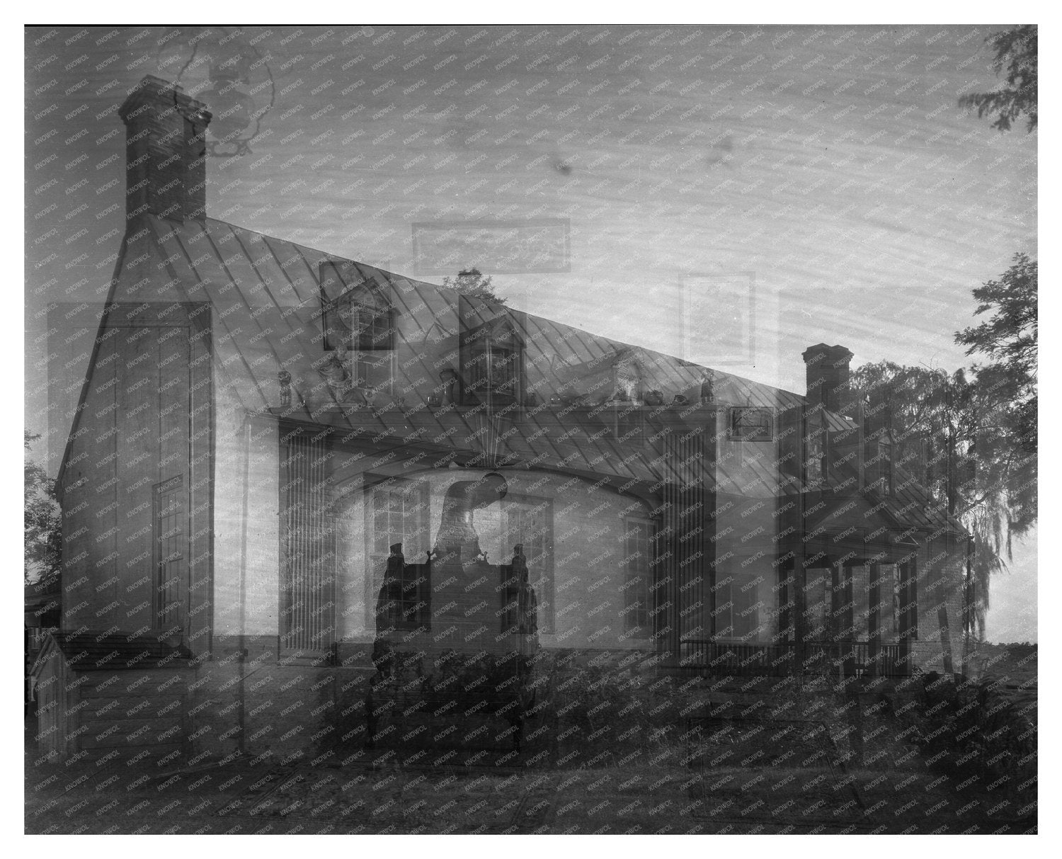 Vintage Double Exposure Photo of Gloucester County, VA 1910