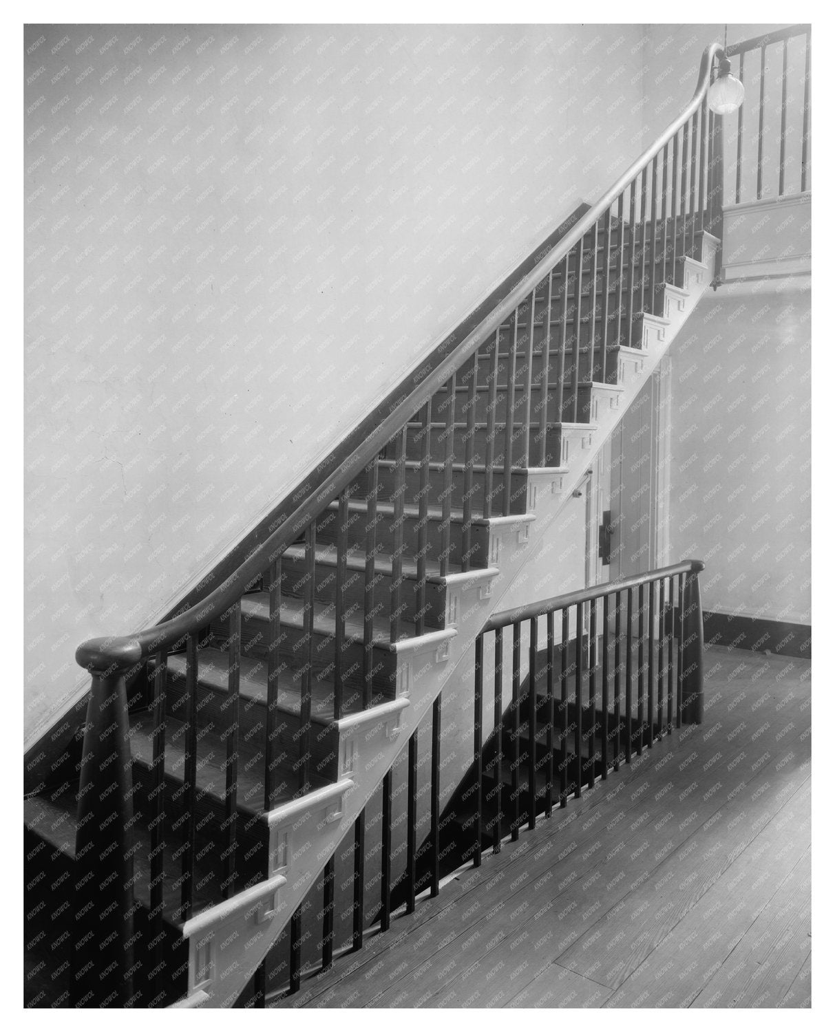Smithfield VA Interior Stairway Photo 1953