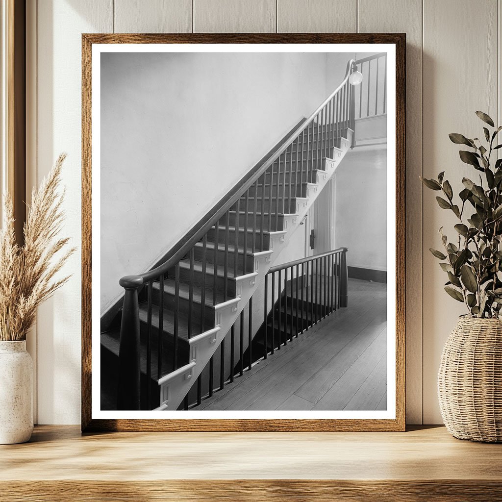 Smithfield VA Interior Stairway Photo 1953