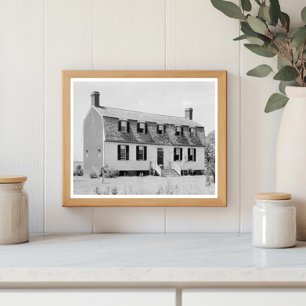 King & Queen County VA Gambrel Roof Architecture 1920s