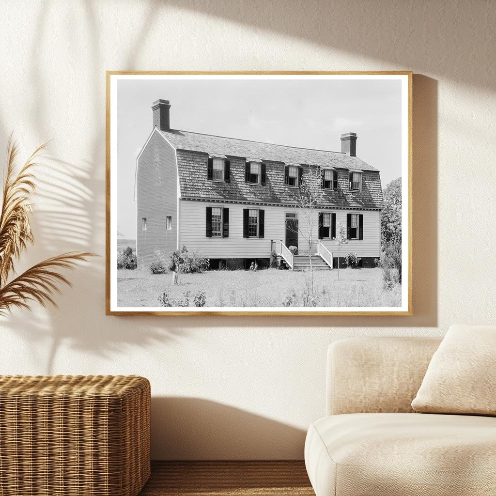 King & Queen County VA Gambrel Roof Architecture 1920s