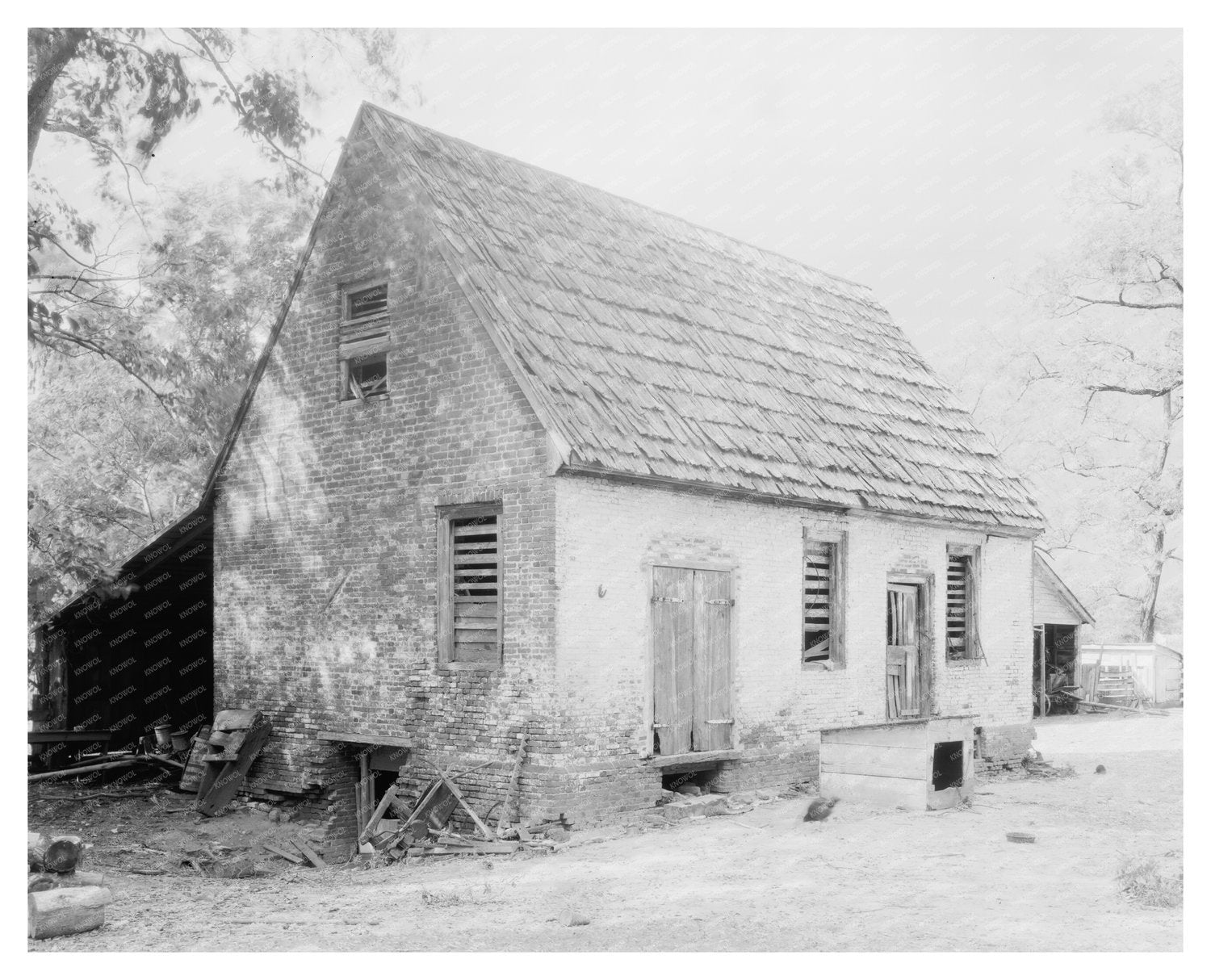 Historic 1722 Structure in Walkerton, VA - 1953 Photo