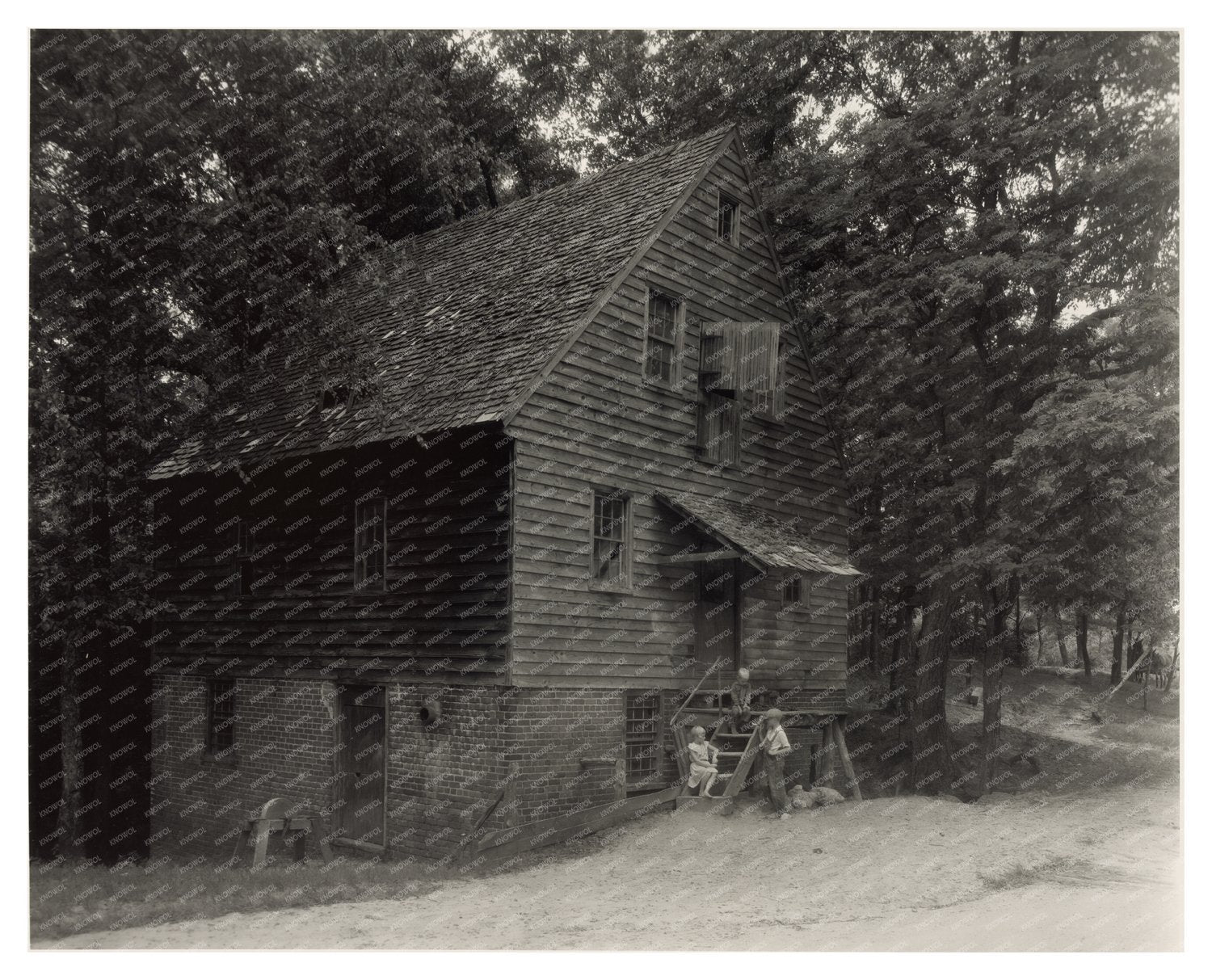 Historic Wooden Mill in King William County, VA (circa 1900)