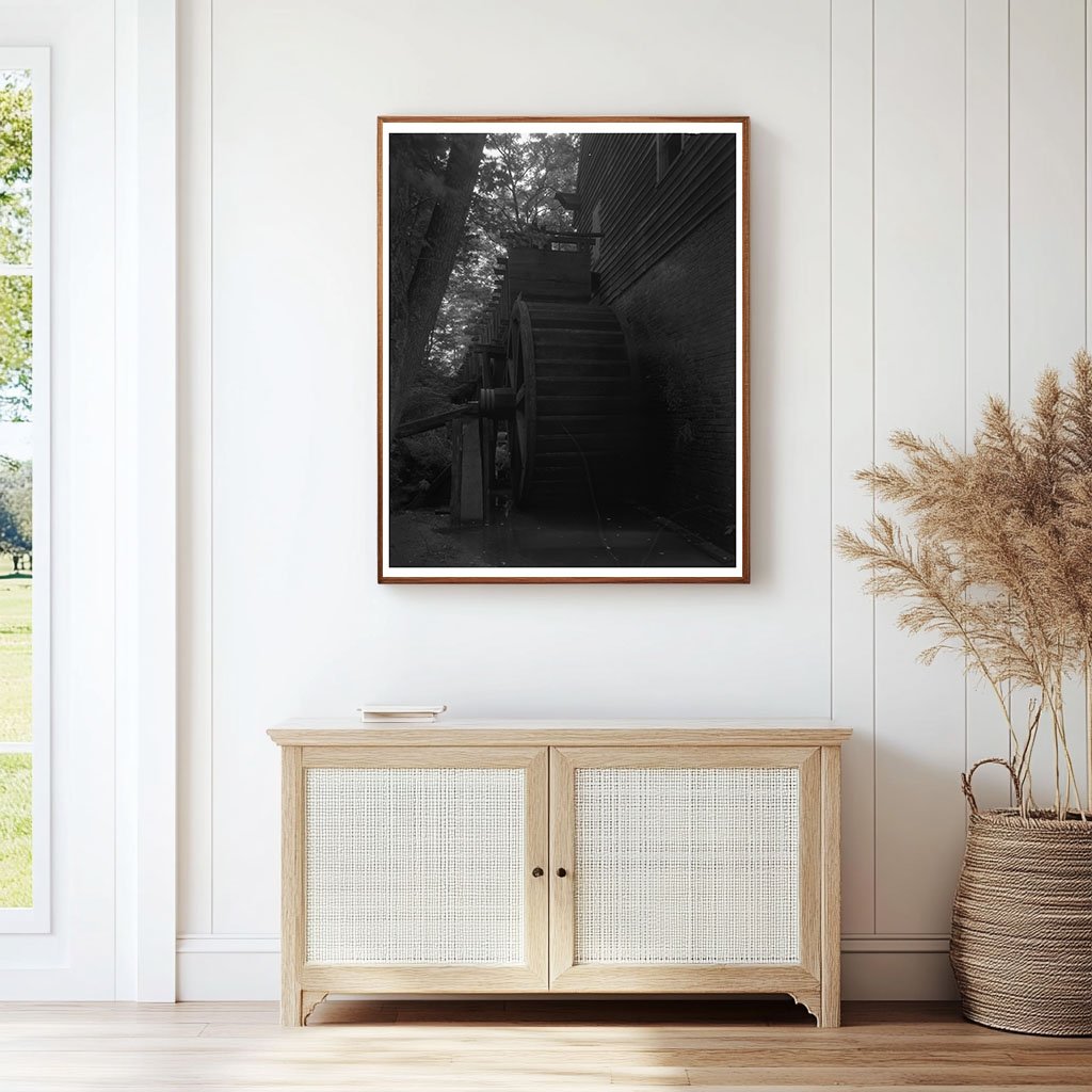 King William County VA Vintage Waterwheel Mill Photo 1900s