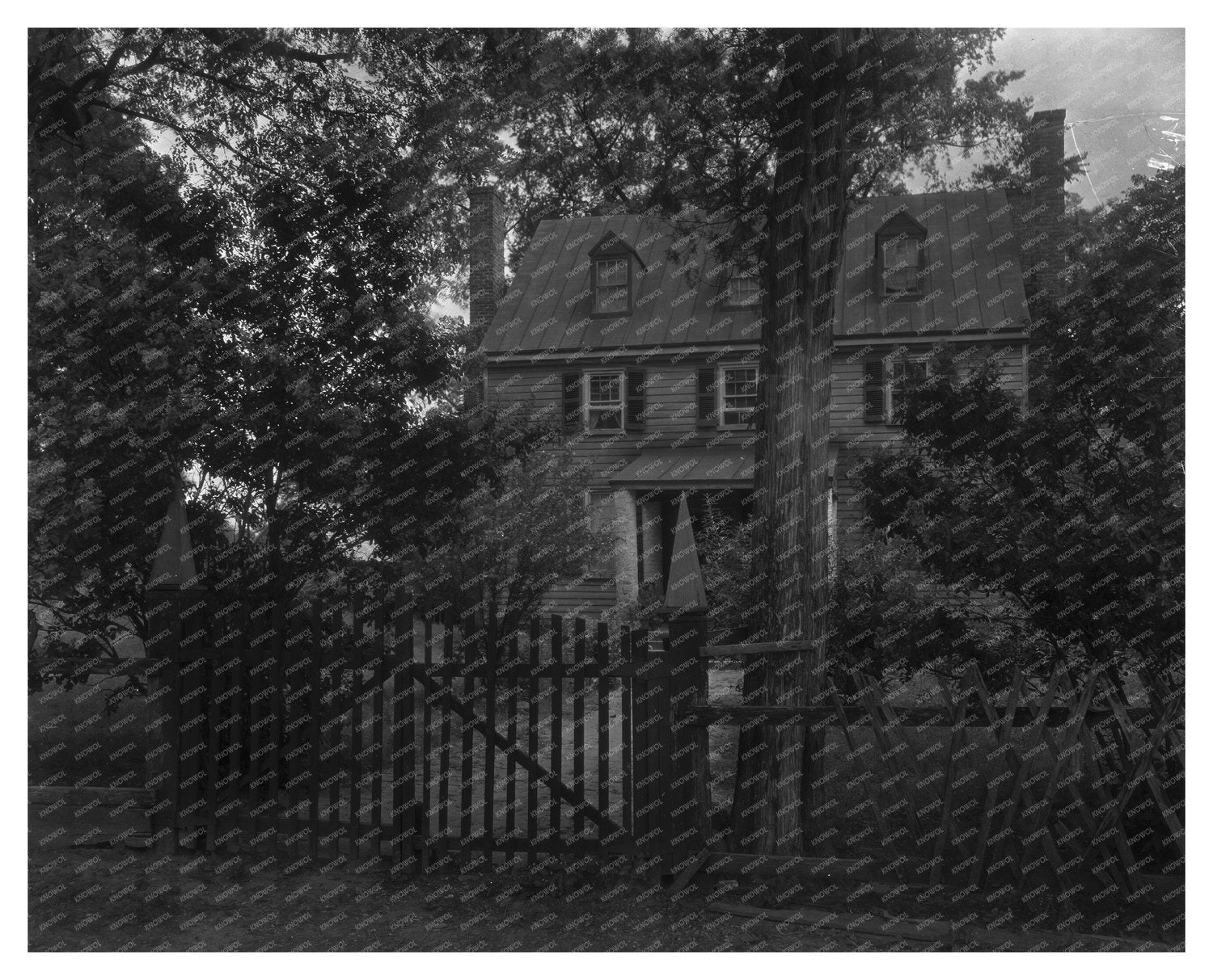 Historic 1807 Building in Mangohick, VA - 1953 Photograph