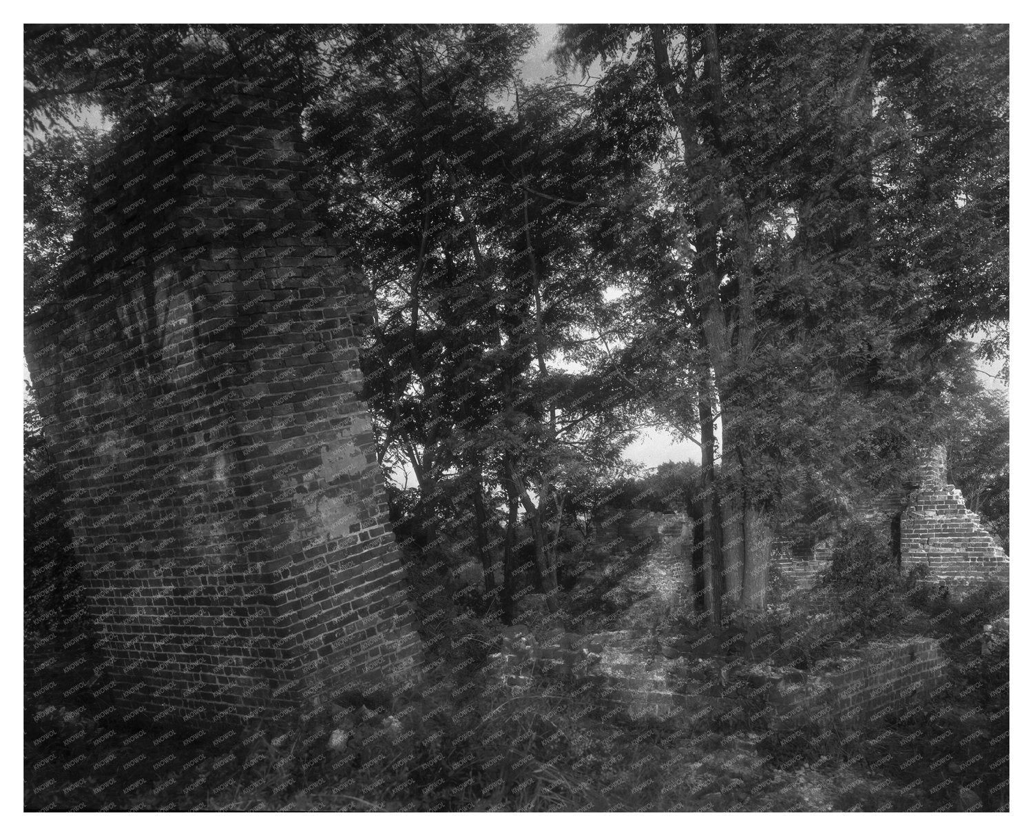 Architectural Ruins in Lancaster, VA - Early 20th Century