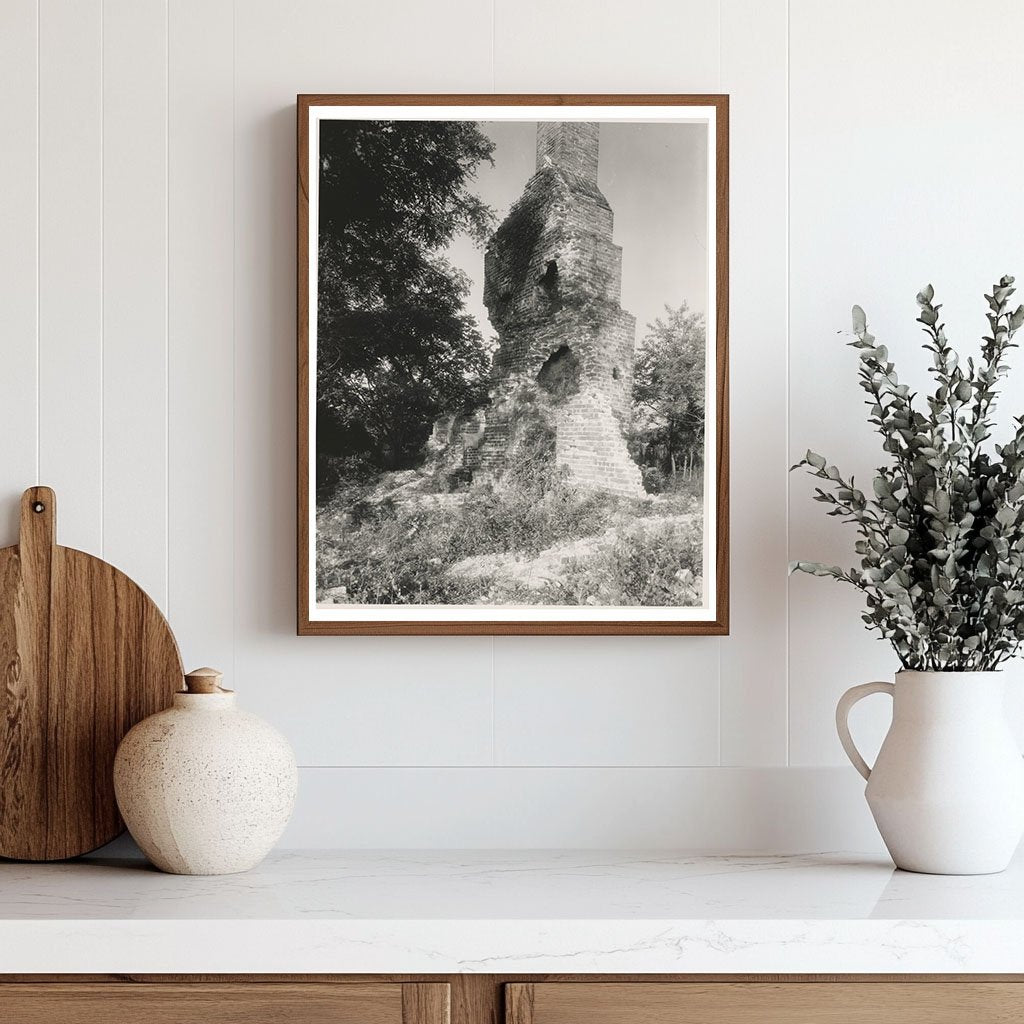 1953 Vintage Photo of Lancaster Ruins, Virginia