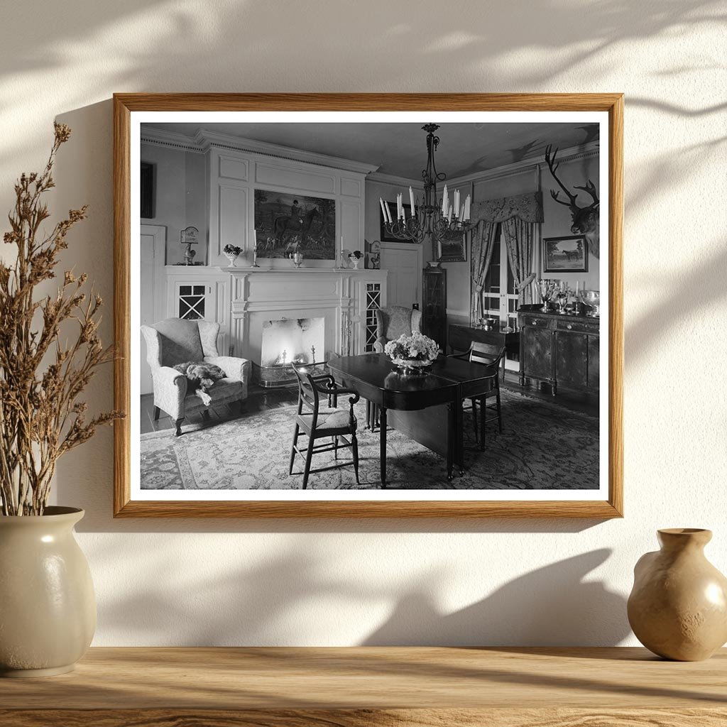 Loudoun County VA Interior Scene Photograph 1900s