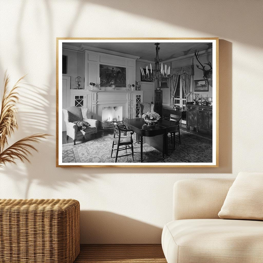 Loudoun County VA Interior Scene Photograph 1900s