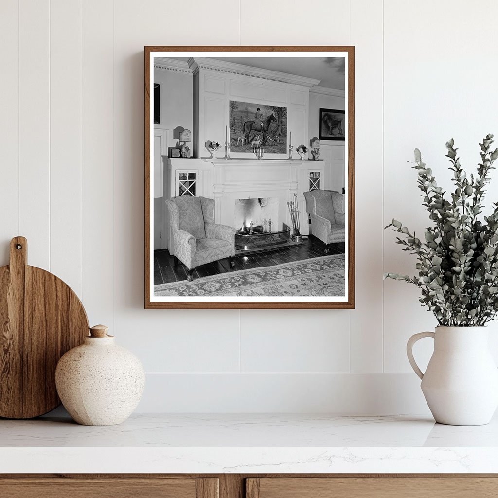 Vintage Interior Photo, Loudoun County, VA, 20th Century