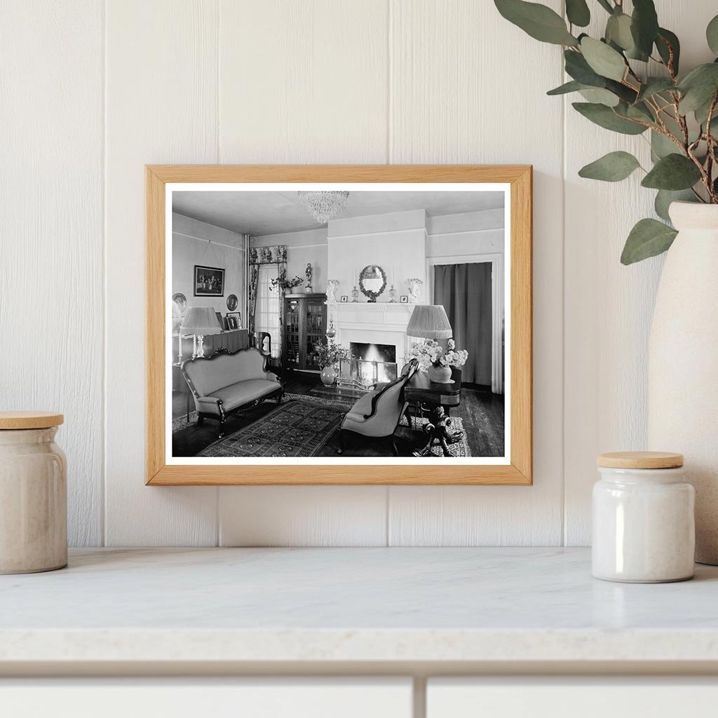 Historic Interior Scene, Middleburg VA, Early 1900s