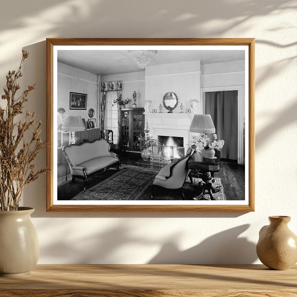 Historic Interior Scene, Middleburg VA, Early 1900s