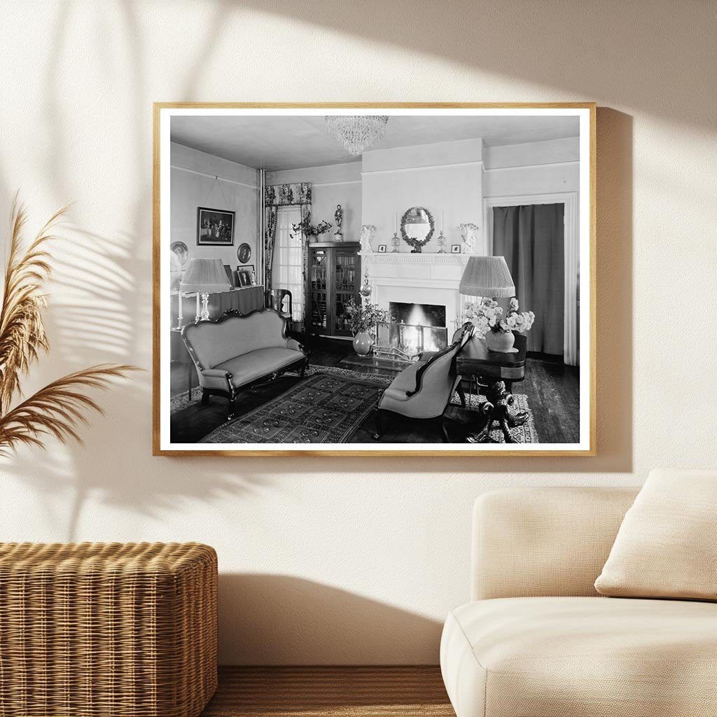 Historic Interior Scene, Middleburg VA, Early 1900s