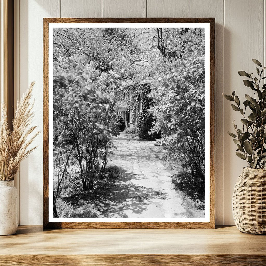 1953 Vintage Garden Scene in Middleburg, VA