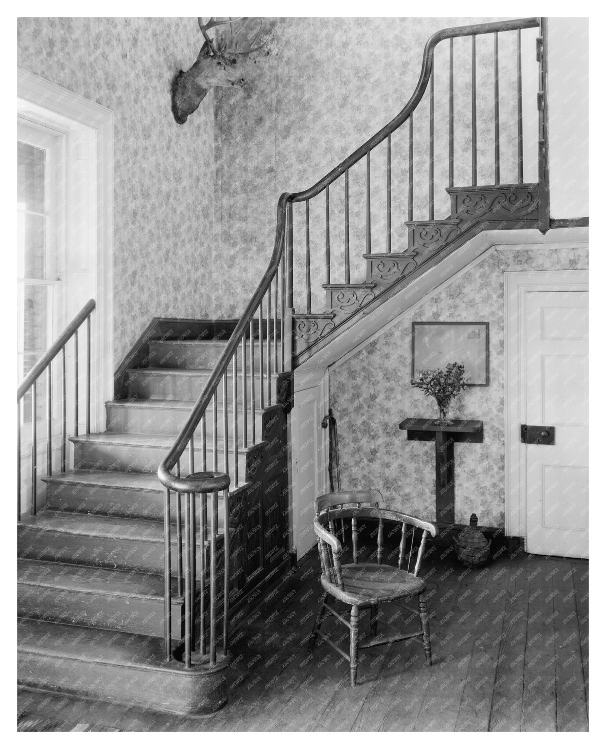 Middleburg VA Stairway Photo, Early 20th Century