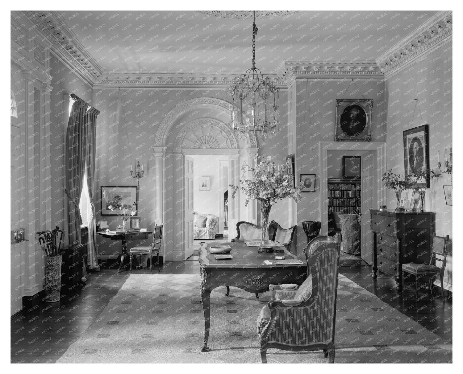 Vintage Interior Photo, Loudoun County, Virginia, 1900s