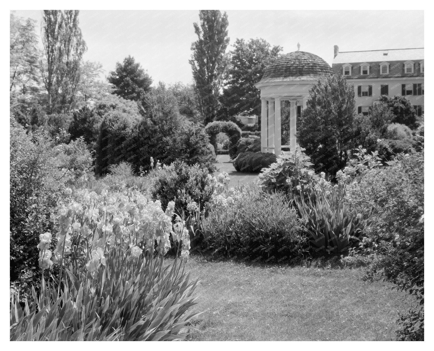 Warrenton VA Gardens 1953: Vintage Architectural View