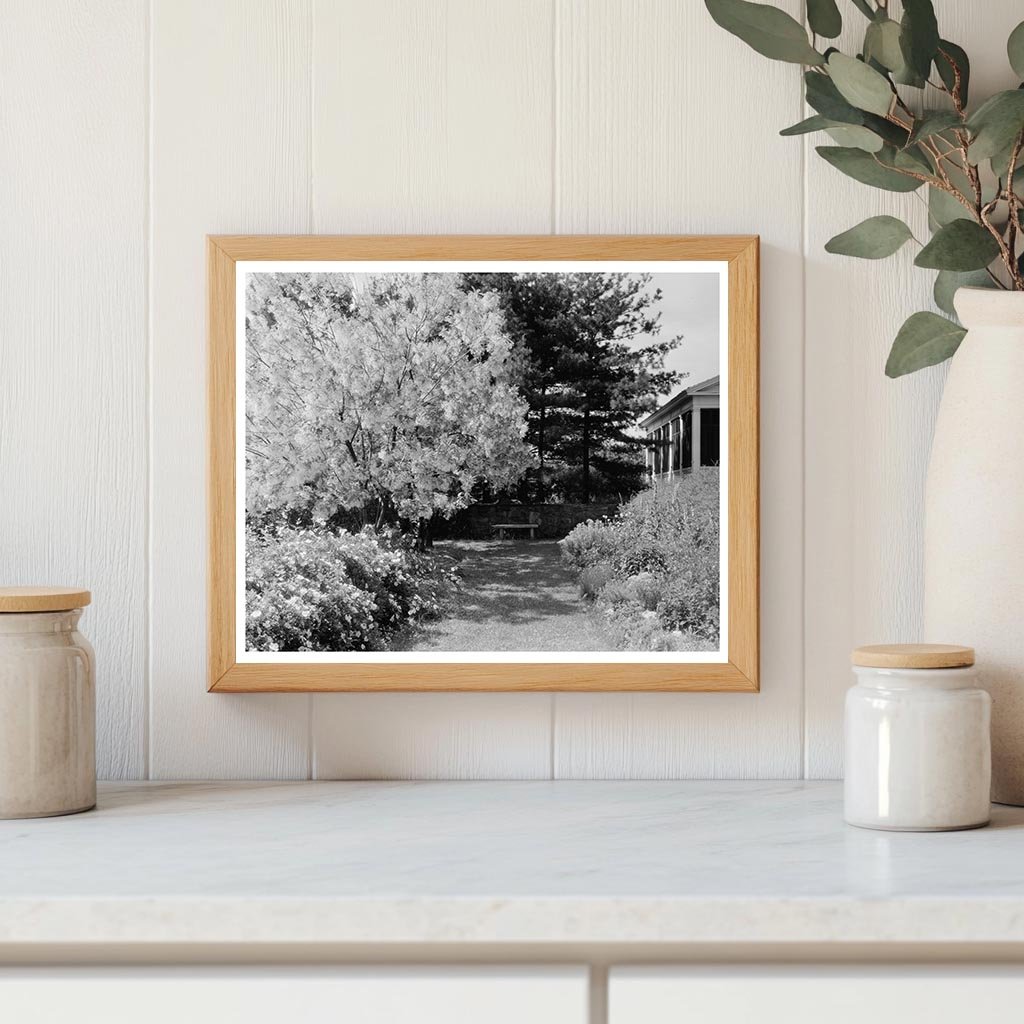 Vintage Garden Scene in Warrenton, Virginia, 20th Century