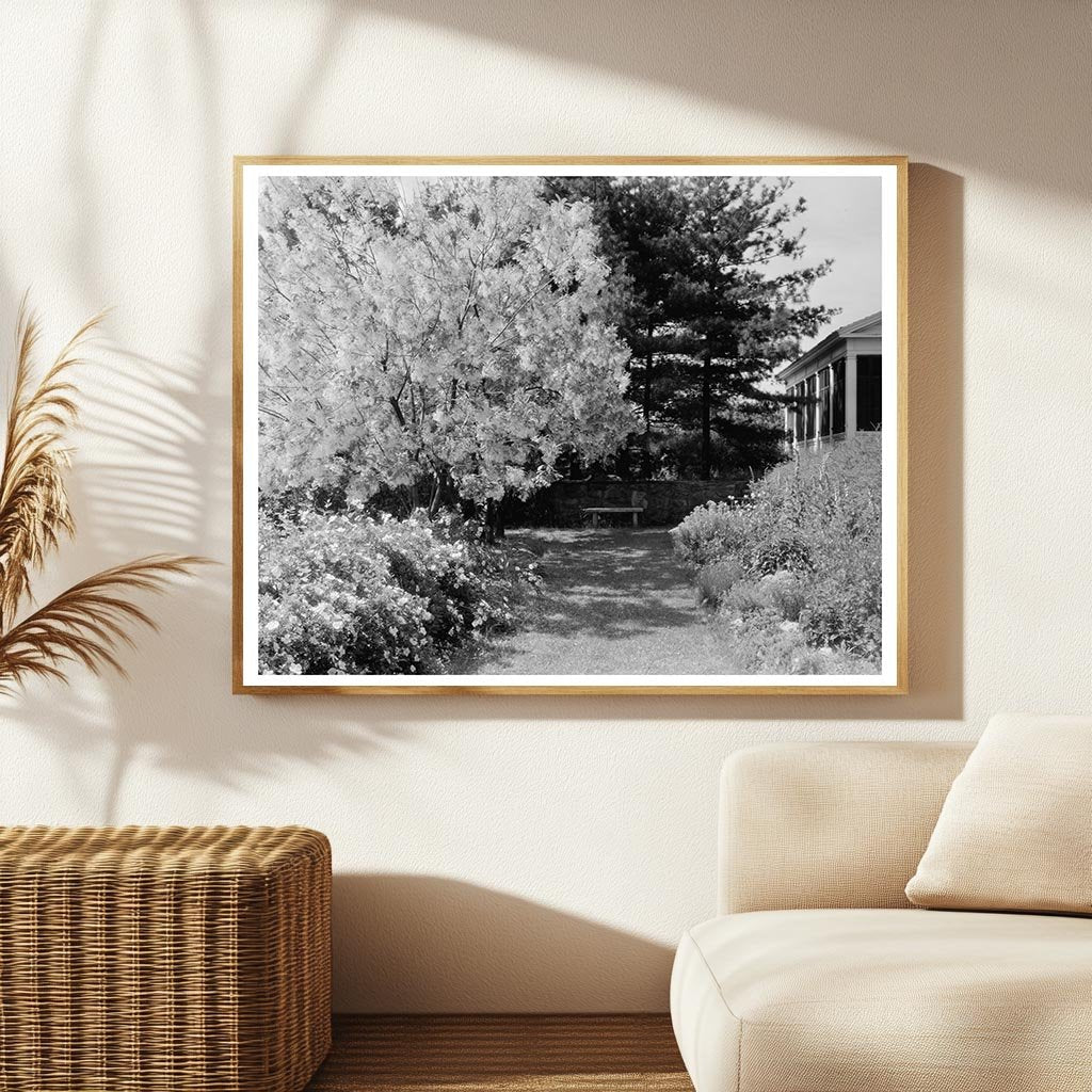 Vintage Garden Scene in Warrenton, Virginia, 20th Century