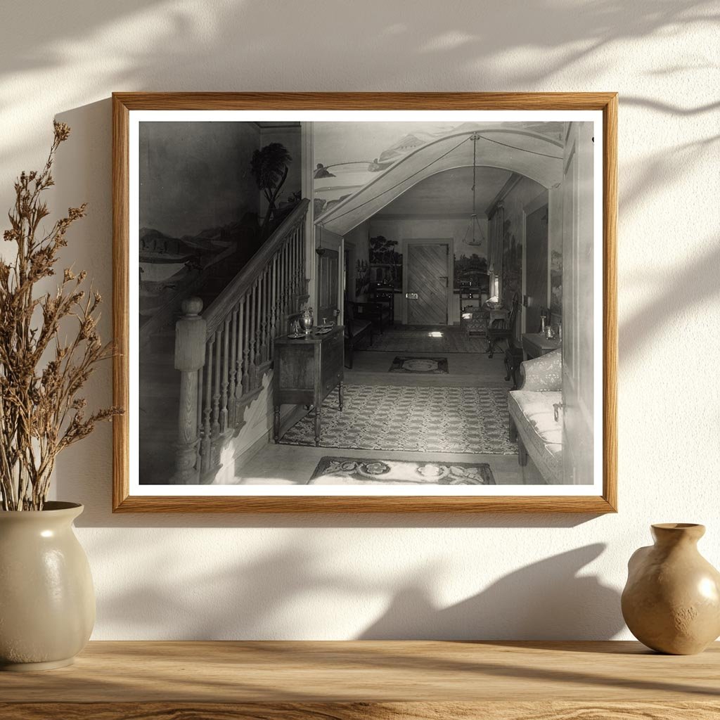 1834 Entrance Hall, Eastville, Virginia - Vintage Photo