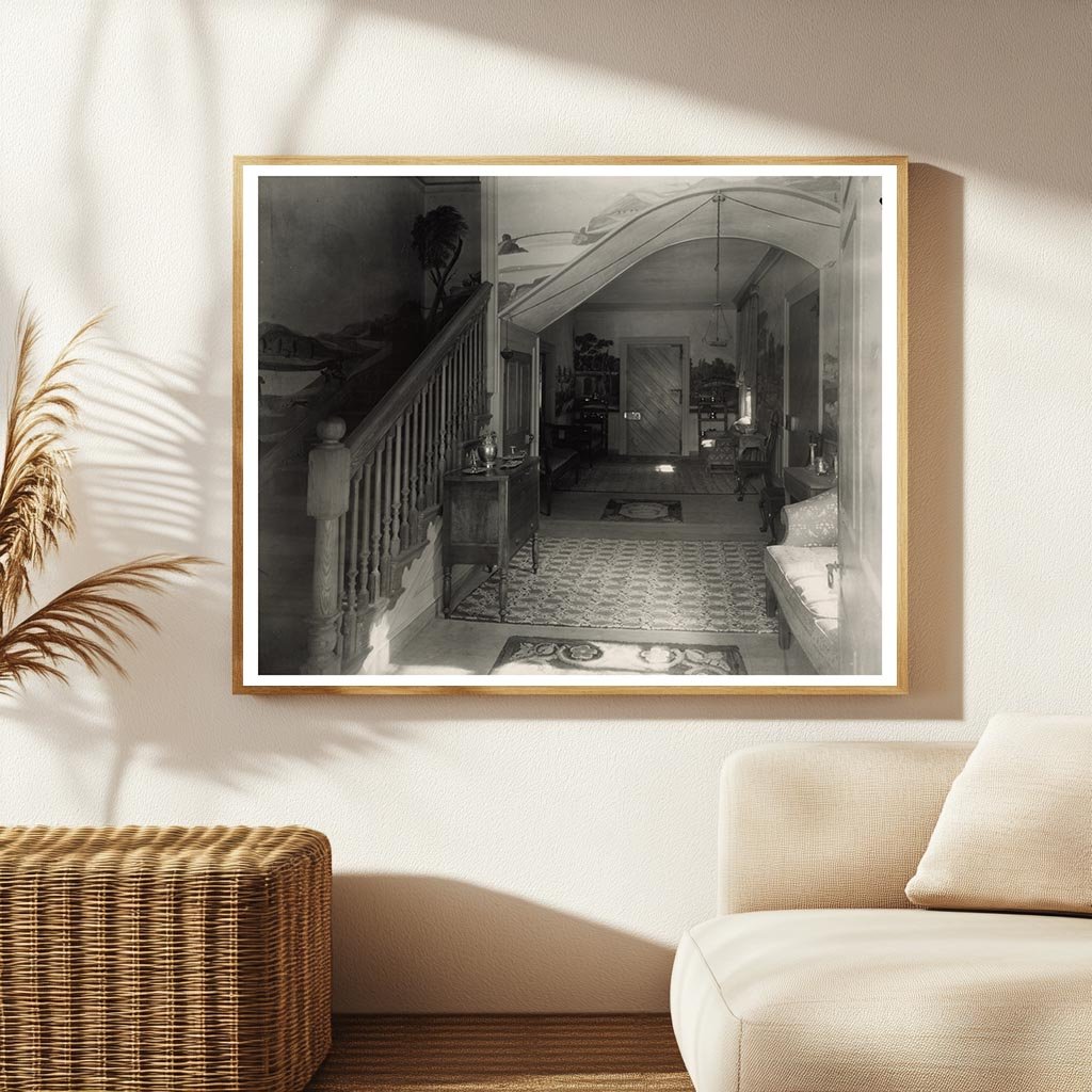 1834 Entrance Hall, Eastville, Virginia - Vintage Photo