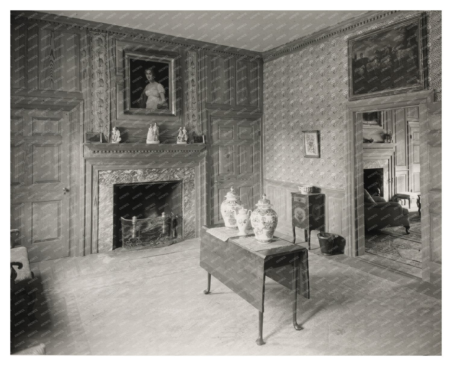 Eastville, VA Interior Scene, 1834 Vintage Photograph