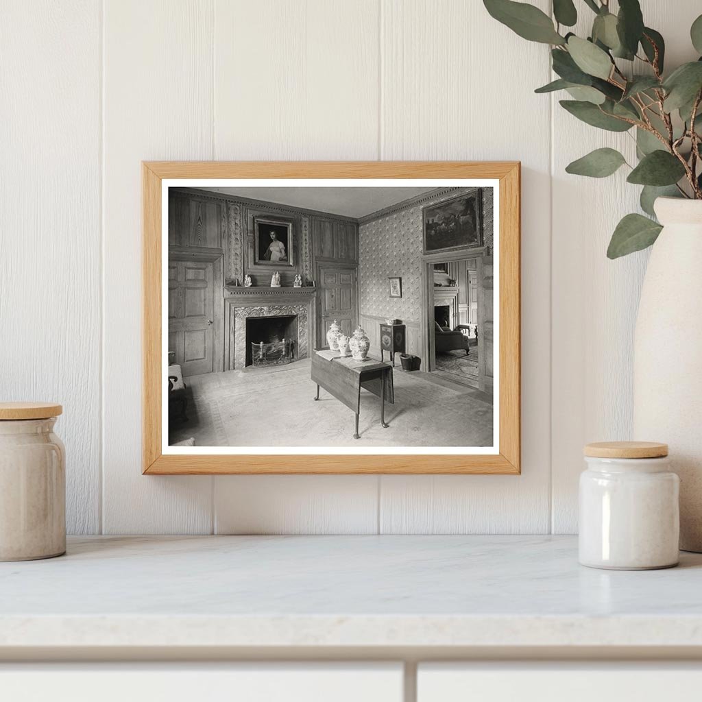 Eastville, VA Interior Scene, 1834 Vintage Photograph