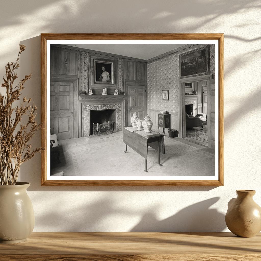 Eastville, VA Interior Scene, 1834 Vintage Photograph