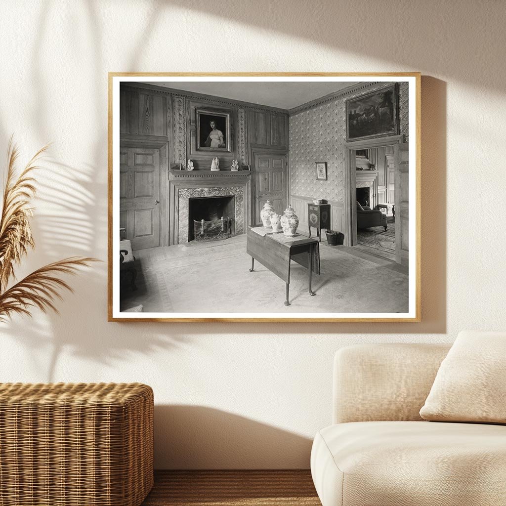 Eastville, VA Interior Scene, 1834 Vintage Photograph