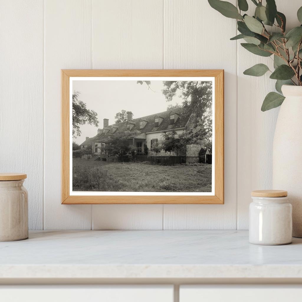 Historic Brick House in Franktown, VA - 1953 Photo