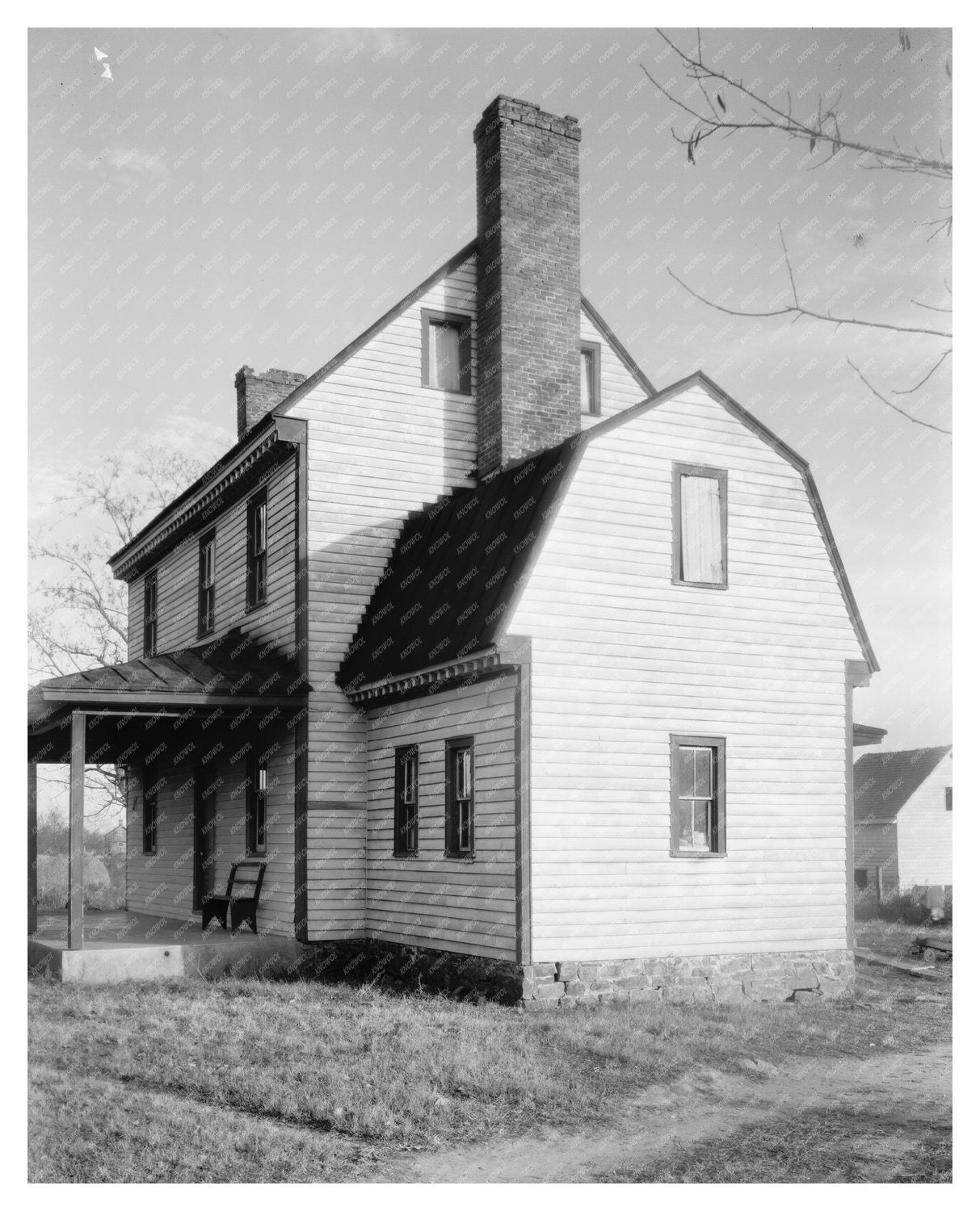 Vintage Danville House Photo, Virginia, Mid-20th Century