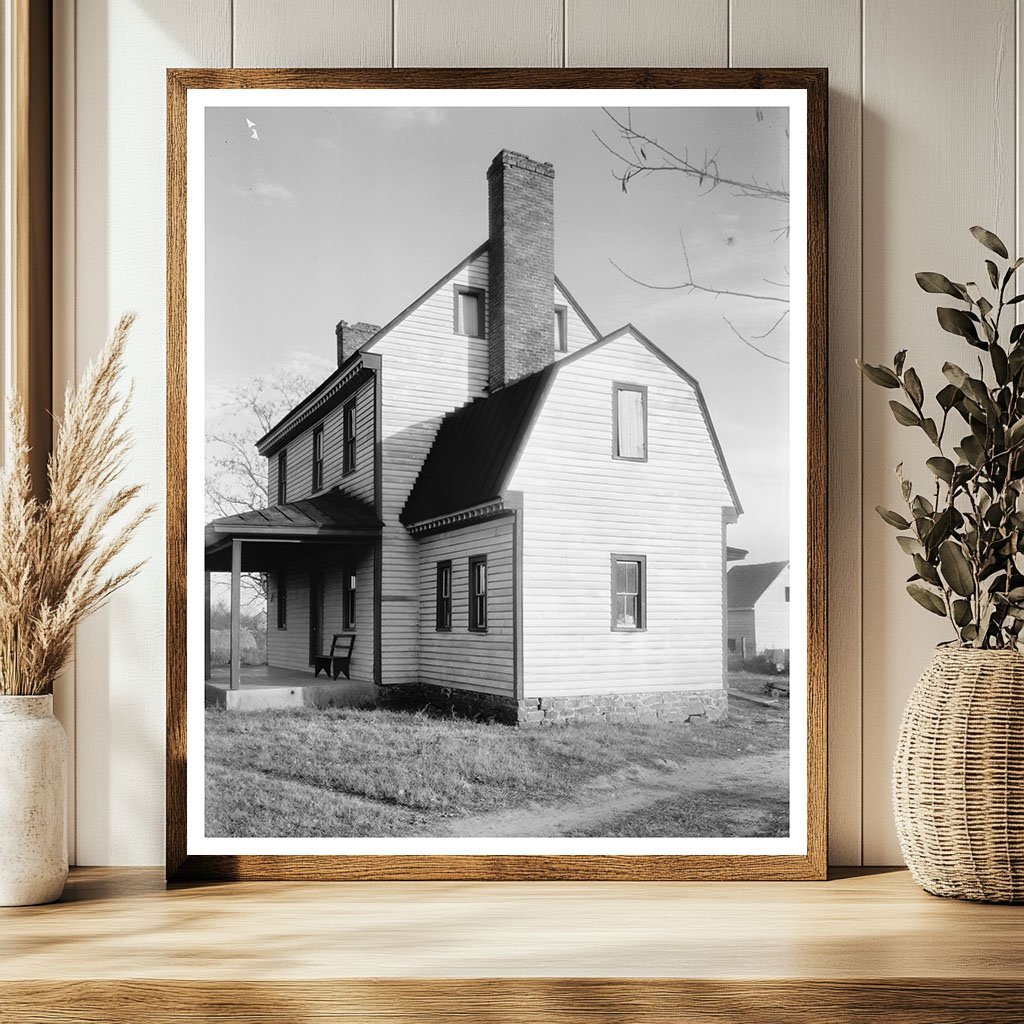 Vintage Danville House Photo, Virginia, Mid-20th Century