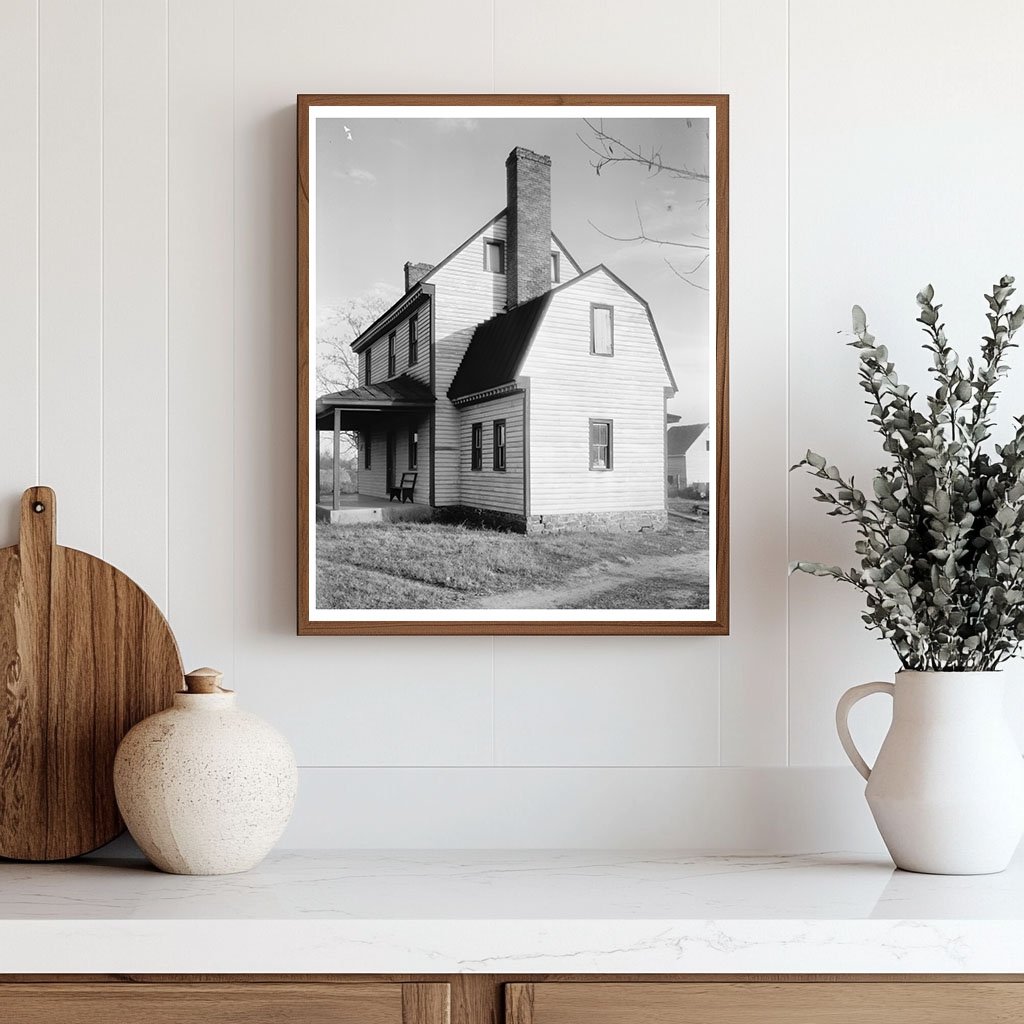 Vintage Danville House Photo, Virginia, Mid-20th Century