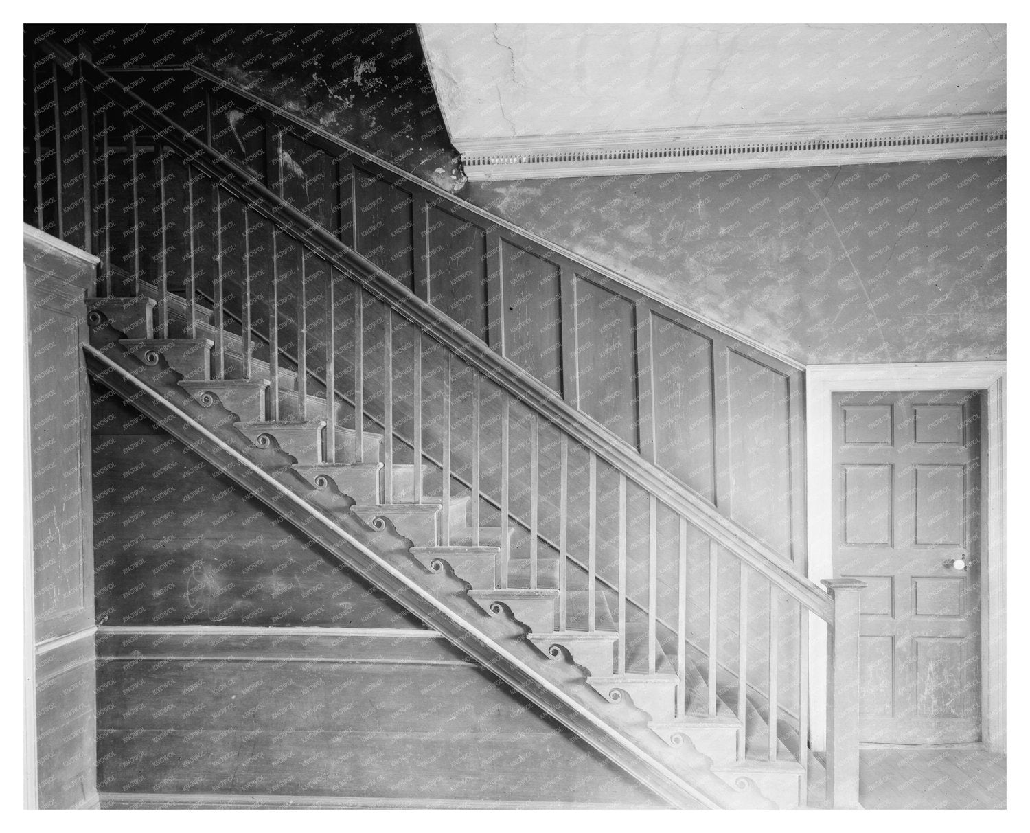Staircase Interior in Powhatan County, Virginia, 1953