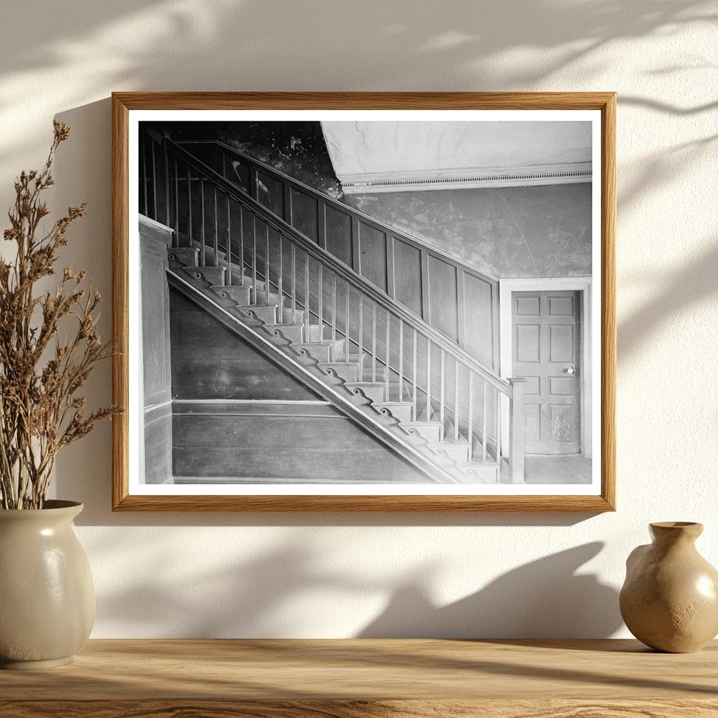 Staircase Interior in Powhatan County, Virginia, 1953