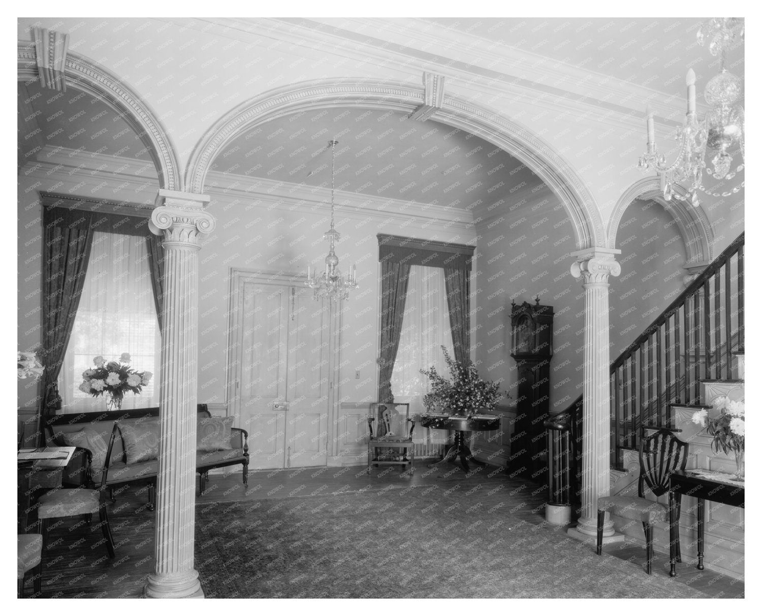 Historic 1730s Architecture in Surry, VA - 1953 Photo