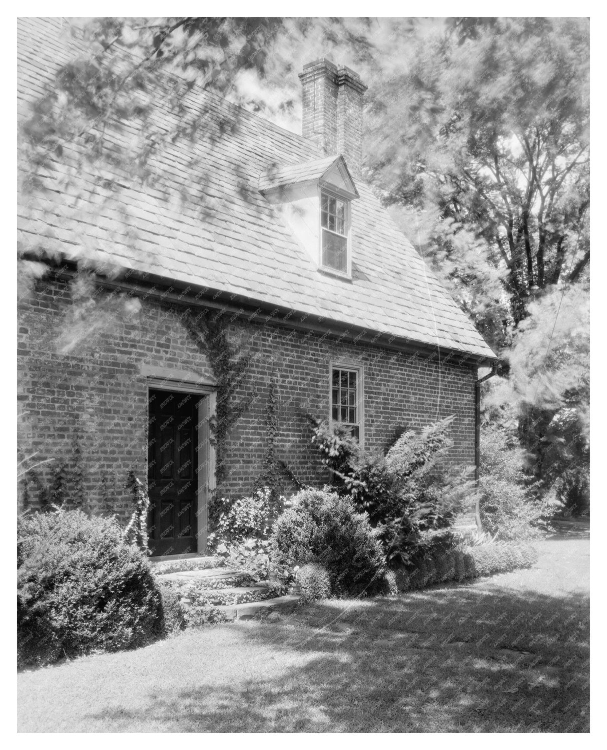 First Brick House, Norfolk VA, 1634 Vintage Photo