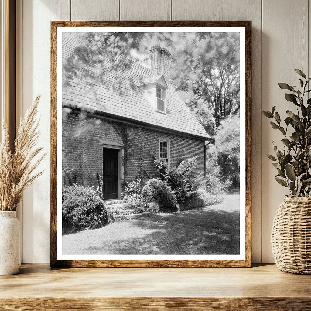First Brick House, Norfolk VA, 1634 Vintage Photo